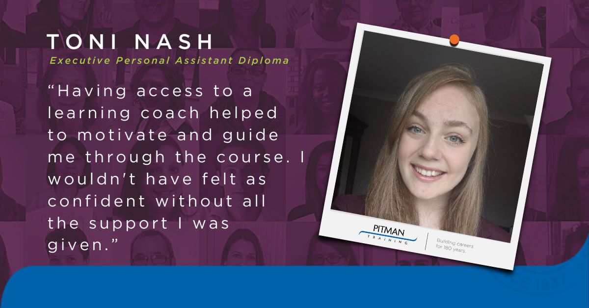 Toni Nash is the latest Pitman Training Graduate to defy the odds and secure a job in the COVID-19 era Toni Nash is the latest Pitman Training Graduate to defy the odds and secure a job in the COVID-19 era