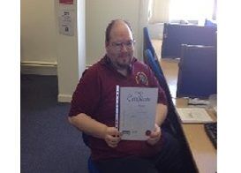 Volunteer Michael successfully gains his Microsoft Office Diploma Volunteer Michael successfully gains his Microsoft Office Diploma