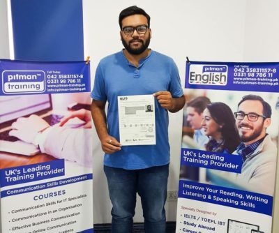 Faique Scores IELTs 7 Band with Pitman English Faique Scores IELTs 7 Band with Pitman English